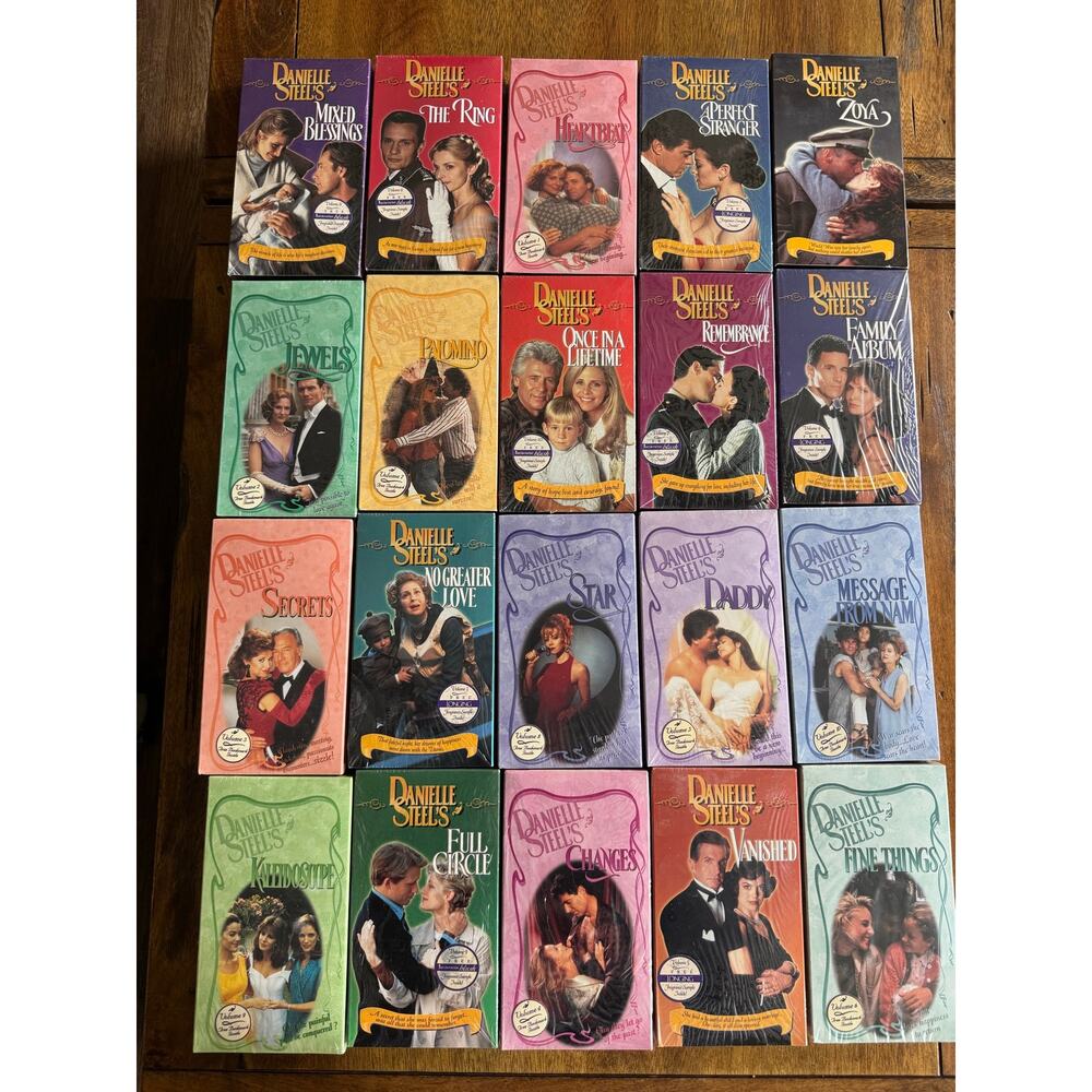 Danielle Steel VHS Lot ~20 Sealed Romance Drama Collection
